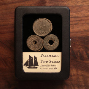 Palembang Pitis, Fused Stacks of Coins - c. 1700 to 1800 CE - Indonesia & Malaysia