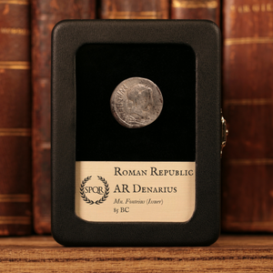 Roman Republic, AR Denarius, Mn. Fonteius, Apollo & Cupid - 85 BCE - Roman Republic