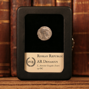 Roman Republic, AR Denarius, L. Antestius Gragulus, Roma & Chariot - 136 BCE - Roman Republic