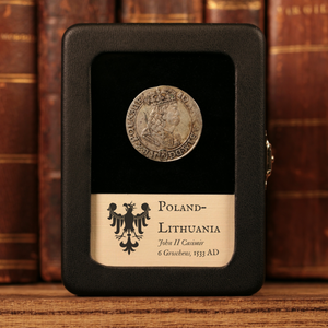 Poland, King John II Casimir Vasa, Silver 6 Groschens - 1667 CE - Polish-Lithuania