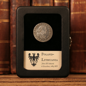 Poland, King John III Sobieski, Silver 6 Groschens - 1683 CE - Polish-Lithuania