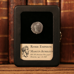 Rome, Emperor Marcus Aurelius, AR Denarius, Honos (God of Honor) -  145 to 160 CE - Roman Empire