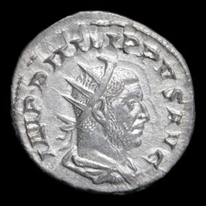 Rome, Emperor Philip the Arab, Antoninianus, Military Standards & Eagle Reverse - 247 to 249 CE - Roman Empire