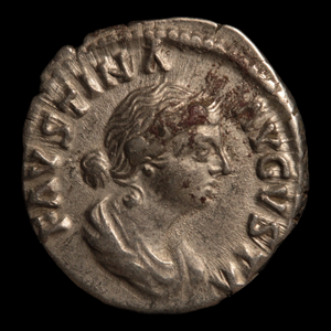 Rome, Empress Faustina II (Wife of Marcus Aurelius), Denarius, Laetitia Reverse - 161 to 176 CE - Roman Empire