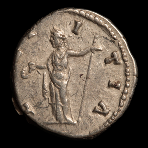 Rome, Empress Faustina II (Wife of Marcus Aurelius), Denarius, Laetitia Reverse - 161 to 176 CE - Roman Empire