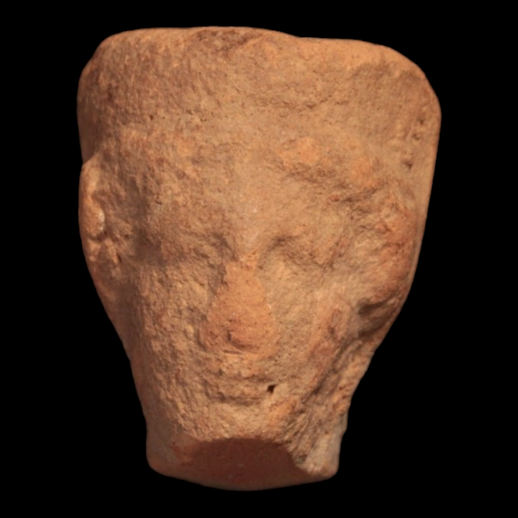 Roman Terracotta Pottery Piece, Female Head (0.8 inches) - c. 100 to 300 CE - Roman Empire