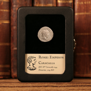 Rome, Emperor Caracalla, Silver Denarius, Serapis (Greco-Egyptian Sun God) - 214 CE - Roman Empire