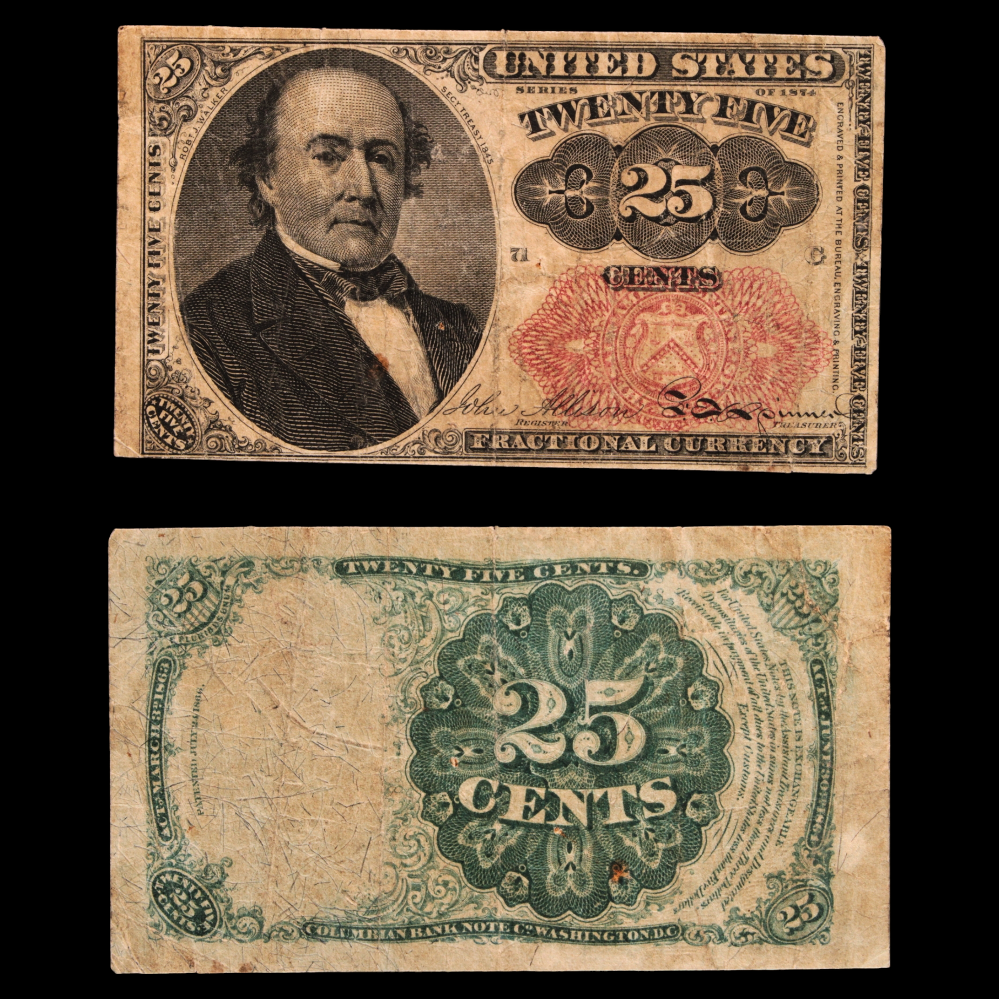 U.S. Fractional Currency, 25¢ Note, Fifth Issue - 1874 - United States of America