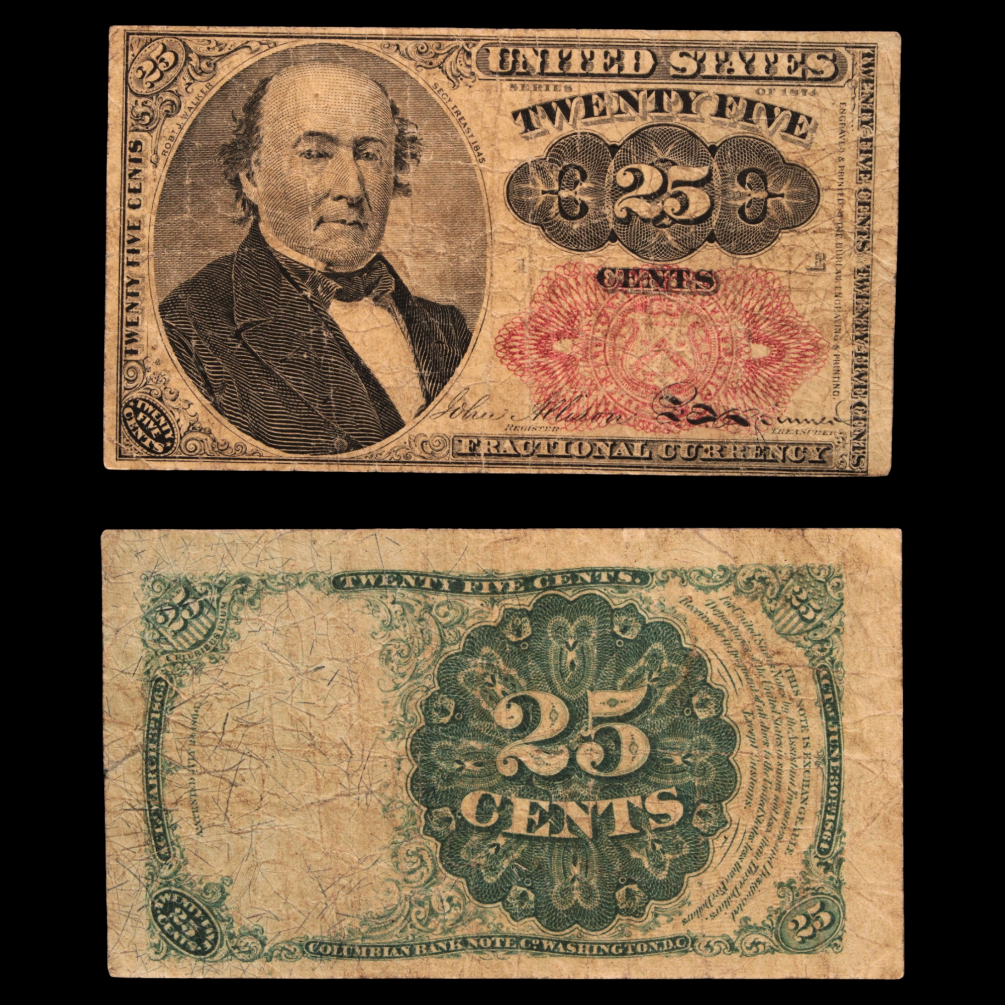 U.S. Fractional Currency, 25¢ Note, Fifth Issue - 1874 - United States of America