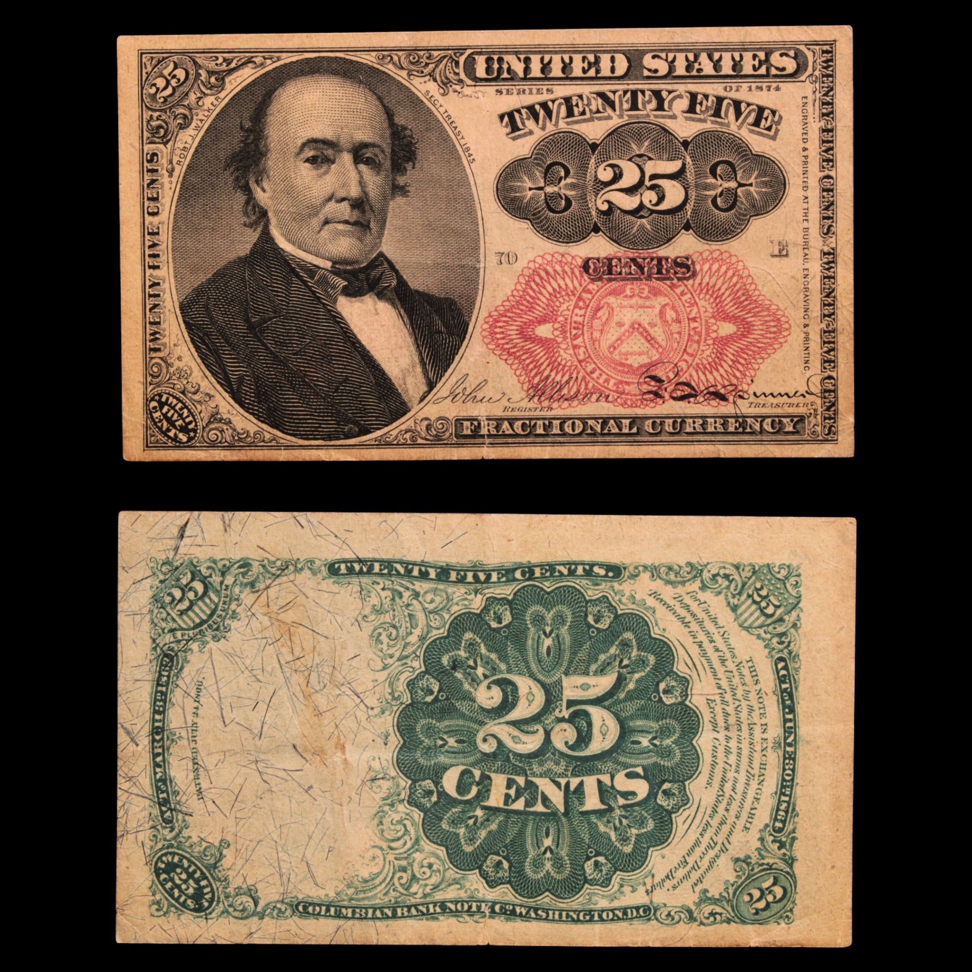 U.S. Fractional Currency, 25¢ Note, Fifth Issue - 1874 - United States of America