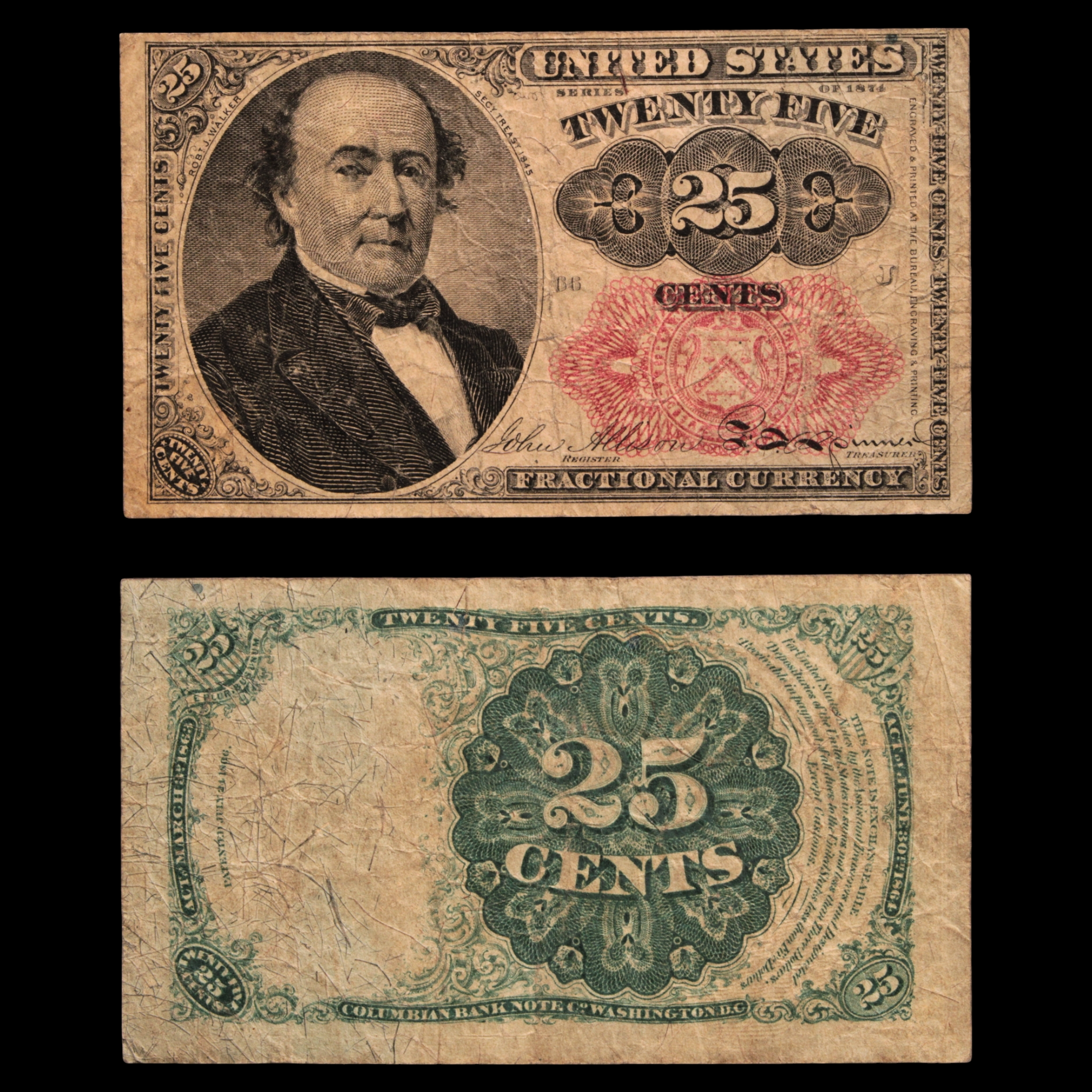 U.S. Fractional Currency, 25¢ Note, Fifth Issue - 1874 - United States of America