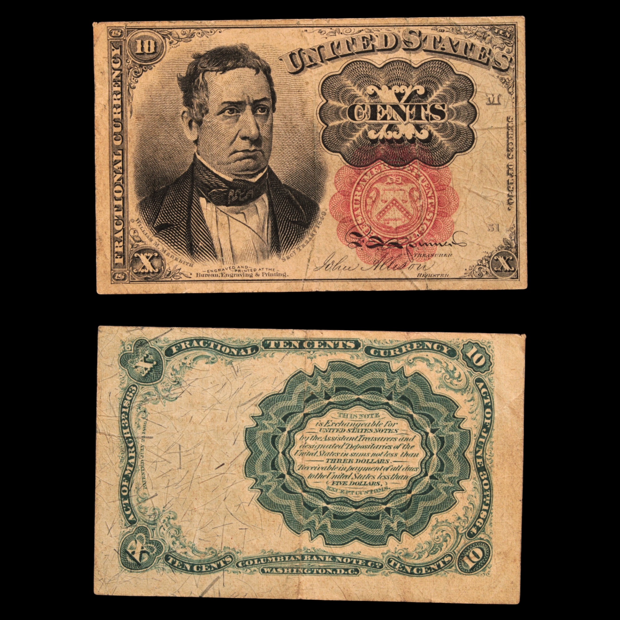 U.S. Fractional Currency, 10¢ Note, Fifth Issue - 1874 - United States of America