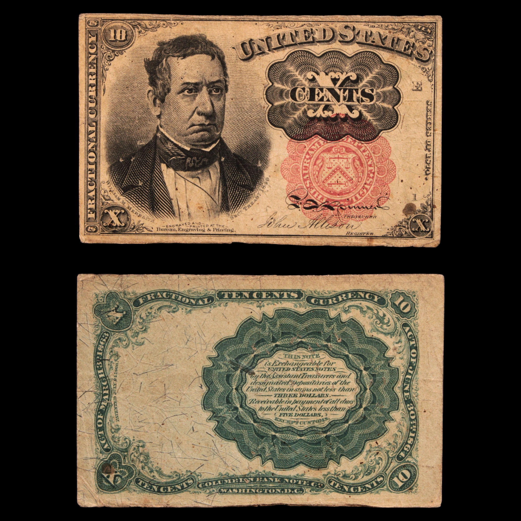 U.S. Fractional Currency, 10¢ Note, Fifth Issue - 1874 - United States of America