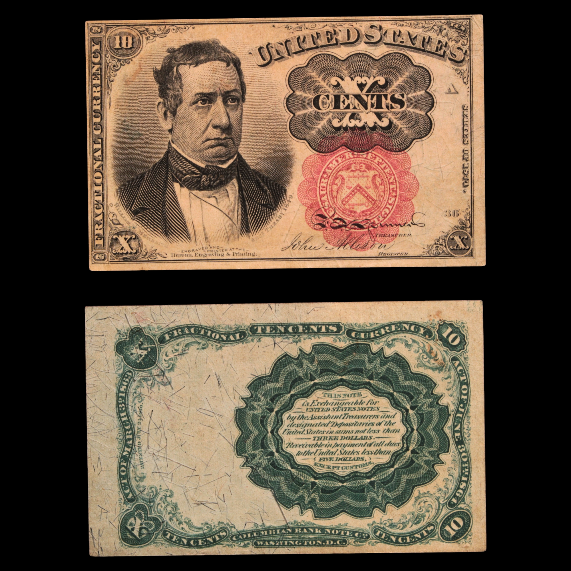 U.S. Fractional Currency, 10¢ Note, Fifth Issue - 1874 - United States of America