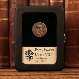 Papal States, Pope Urban VIII, Copper Quattrino - 1635 to 1636  - Papal States, Italy