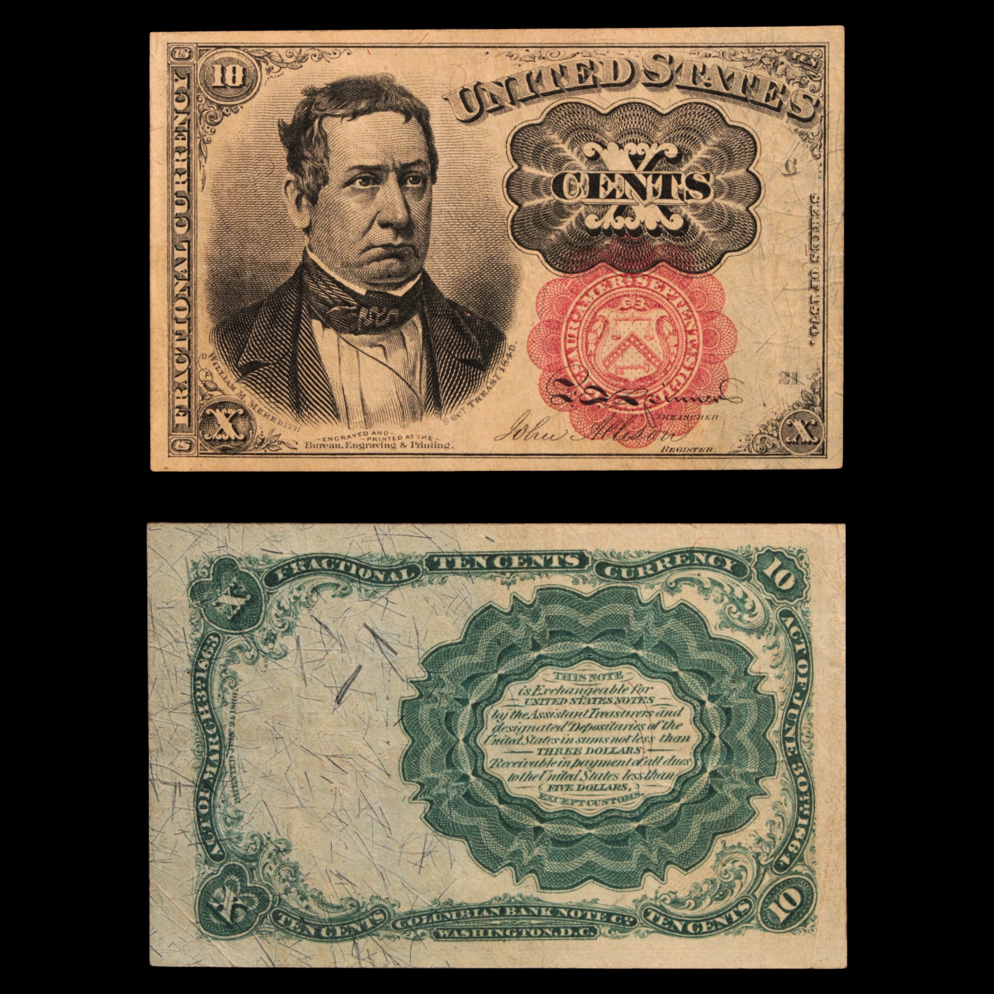 U.S. Fractional Currency, 10¢ Note, Fifth Issue - 1874 - United States of America