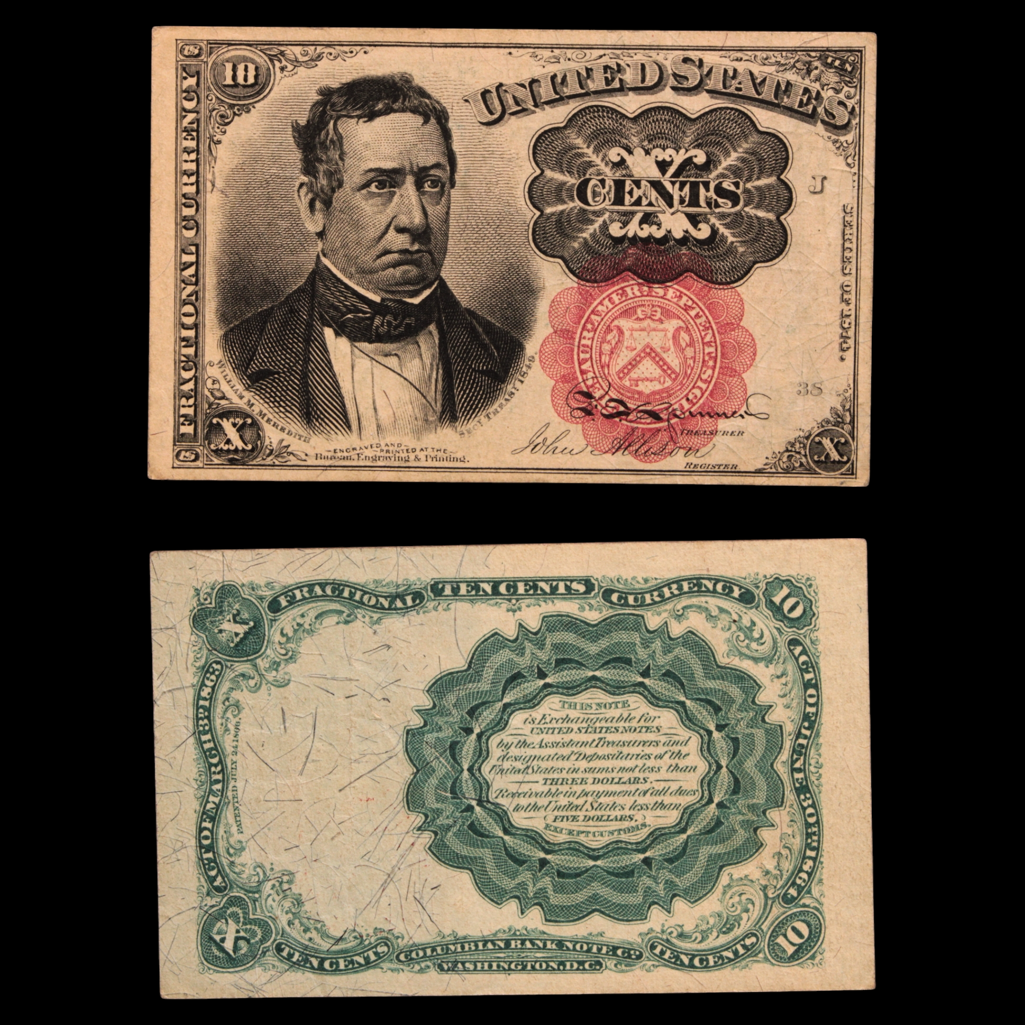 U.S. Fractional Currency, 10¢ Note, Fifth Issue - 1874 - United States of America