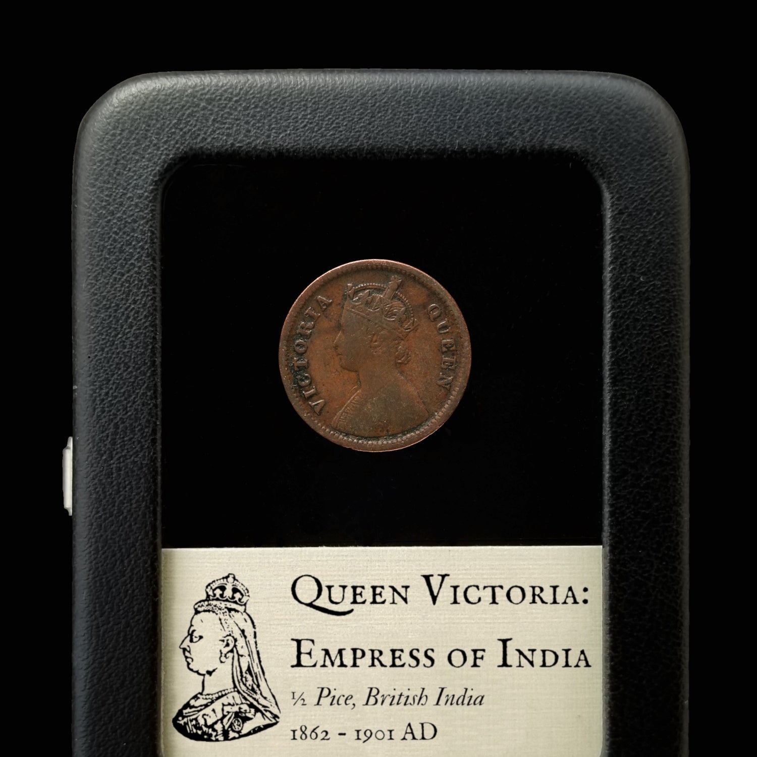 Queen Victoria, Empress of India, ½ Pice Coin - 1862 to 1901 CE - British India