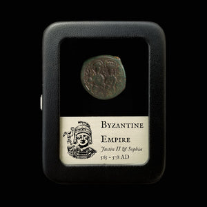 Byzantine Empire, Justin II & Sophia, Bronze Follis - 565 to 578 CE - Eastern Roman Empire