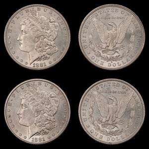 U.S. Morgan Silver Dollar, San Francisco Mint - 1881 - United States