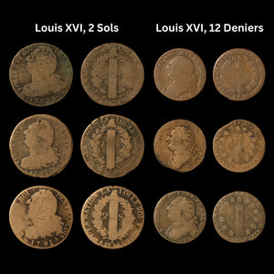 French Revolution, King Louis XVI, 2 Sols or 12 Deniers - 1791 to 1793 - France