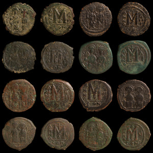 Byzantine Empire, Justin II & Sophia, Bronze Follis - 565 to 578 CE - Eastern Roman Empire