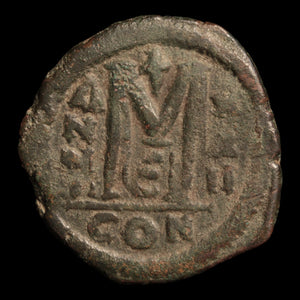 Byzantine Empire, Emperor Justinian I, Bronze Follis - 540 to 541 CE - Byzantine Empire