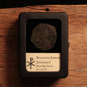 Byzantine Empire, Emperor Justinian I, Bronze Follis - 540 to 541 CE - Byzantine Empire