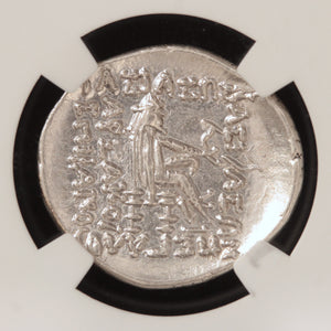 Parthian Empire, Mithridates II, Silver Drachm (Choice About Uncirculated) - c. 121 to 91 BCE - NGC® Certified