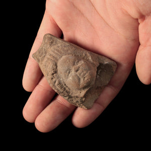 Roman Terracotta Statue Fragment, Head of a Woman (2.2 x 1.8 inches) - c. 1st to 2nd century CE - Roman Empire