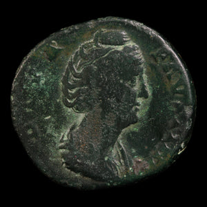 Rome, Empress Faustina the Elder, Large Bronze Sestertius, Cybele Reverse - 141 CE - Roman Empire