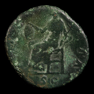 Rome, Empress Faustina the Elder, Large Bronze Sestertius, Cybele Reverse - 141 CE - Roman Empire