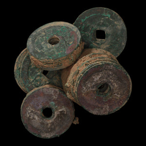 Vietnam, Group of Approximately 40 Fused Cash Coins - c. 1400s to 1600s CE - Dynastic Vietnam