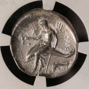 Greek Italy, Calabria, City of Tarentum, Silver Didachm (VF) - c. 332 to 302 BCE - NGC® Certified