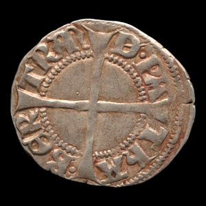 Patriarchate of Aquileia, Bertrando di San Genesio, Silver Denaro - 1334 to 1350 CE - Italian States