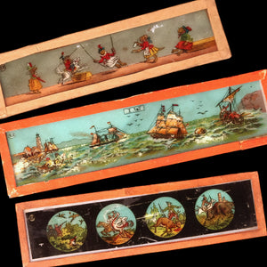 Magic Lantern Slides, Three Per Purchase - Late 1800s - Victorian Era