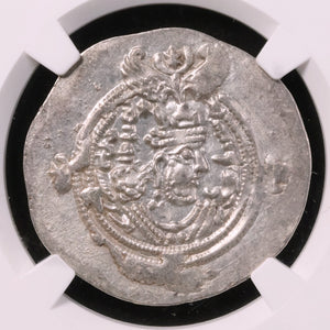 Persia, Sasanian Empire, Khusru II, Drachm (Ch XF) - 591 to 628 CE - NGC Certified