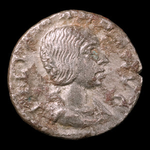 Rome, Empress Julia Maesa, Denarius, Felicitas (Happiness or Productivity) - 218 to 222 CE - Roman Empire