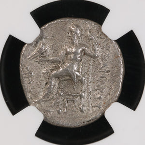 Macedon, Alexander the Great, Posthumous Silver Drachm (VF) - 310 to 301 BCE - NGC Certified