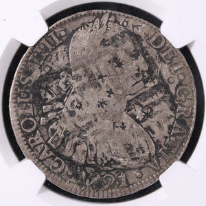 Mexico, Charles IV, Chop Marked Piece of Eight (8 Reales) - 1791 - Spanish Empire