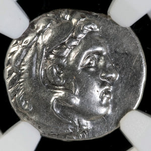 Kingdom of Macedon, Alexander the Great, Posthumous Issue Silver Drachm (Ch XF) - c. 323 to 319 BCE - NGC Certified