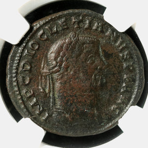 Rome, Emperor Diocletian, Large Bronze, Genius Reverse (VF) - 296 CE - NGC Certified