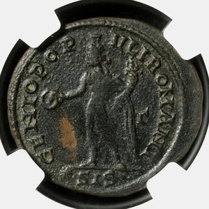 Rome, Emperor Diocletian, Large Bronze, Genius Reverse (VF) - 296 CE - NGC Certified