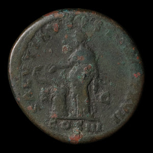 Rome, Emperor Marcus Aurelius, Large Sestertius, Salus (Goddess of Safety) - 162 to 163 CE - Roman Empire