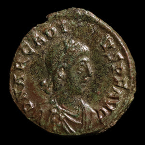 Rome, Emperor Arcadius, Bronze, Emperor Dragging Captive Reverse - 383 to 387 CE - Roman Empire