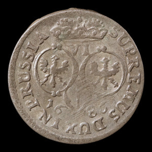 Brandenburg-Prussia, Frederick William, Silver 6 Groschens - 1686 CE - German States