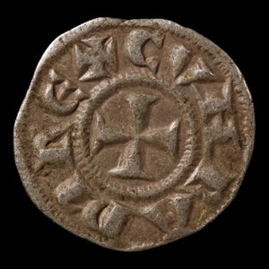 Republic of Genoa, Commune Rule, Silver Denier - 1160 to 1180 CE - Italian States