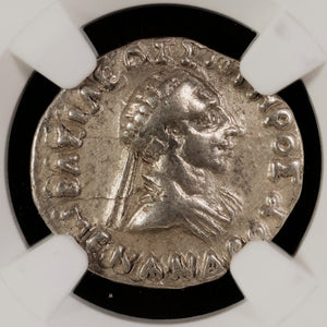 Greco-Bactria, King Menander, Silver Drachm (VF) - c. 165 to 130 BCE - NGC Certified