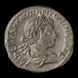 Rome, Emperor Elagabalus, Denarius, Salus (Goddess of Safety) - 218 to 222 CE - Roman Empire