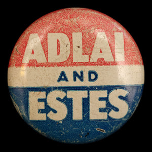 Adlai Stevenson vs. Eisenhower Presidential Campaign Pin - 1956 - United States